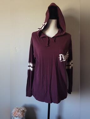PINK Victoria Secret Hooded Long Sleeve Tee